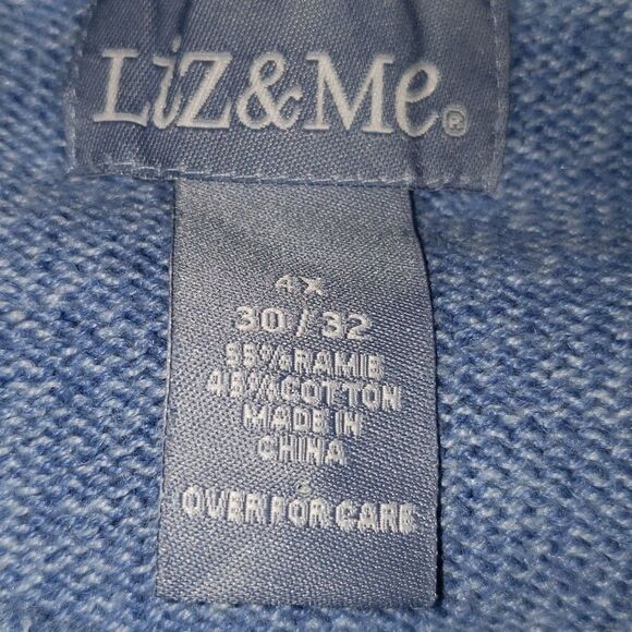 Liz & Me Baby Blue Snowflake Knit Top - Picture 6 of 6